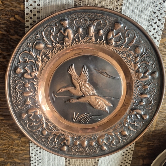 Other - Antique Cottage Core copper plate hand engraved